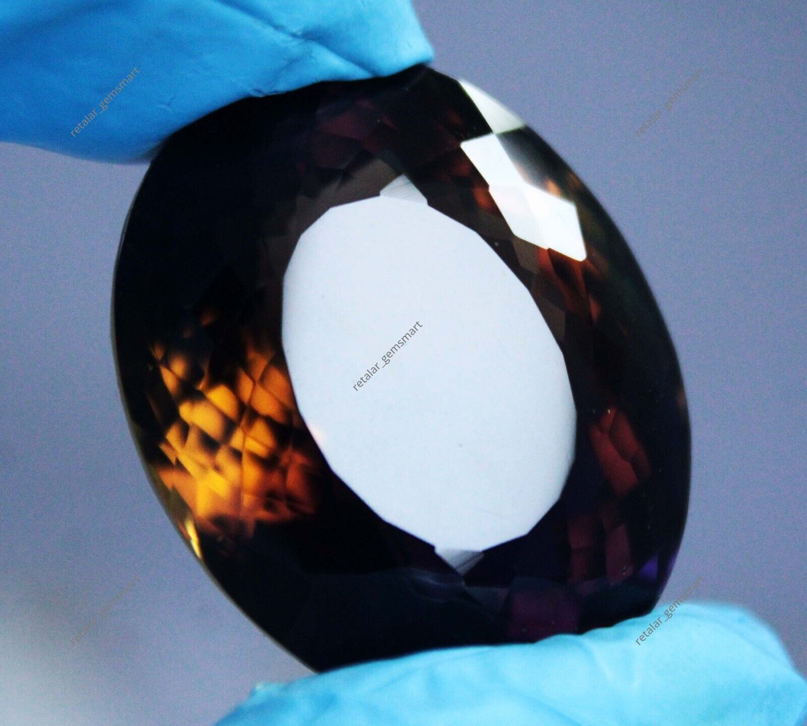 77.70 Ct Oval Shape Loose Gemstone CERTIFIED NATURAL Multi Color Ametrine