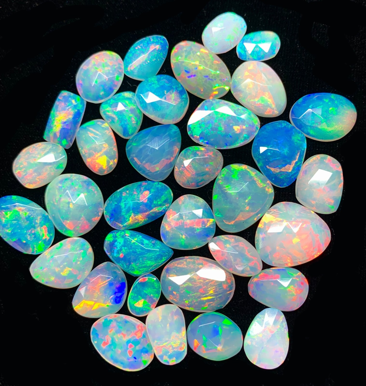 Rose Cut Ethiopian Opal AAA Top Quality Natural Ethiopian Opal Fire Cut Opal Gem