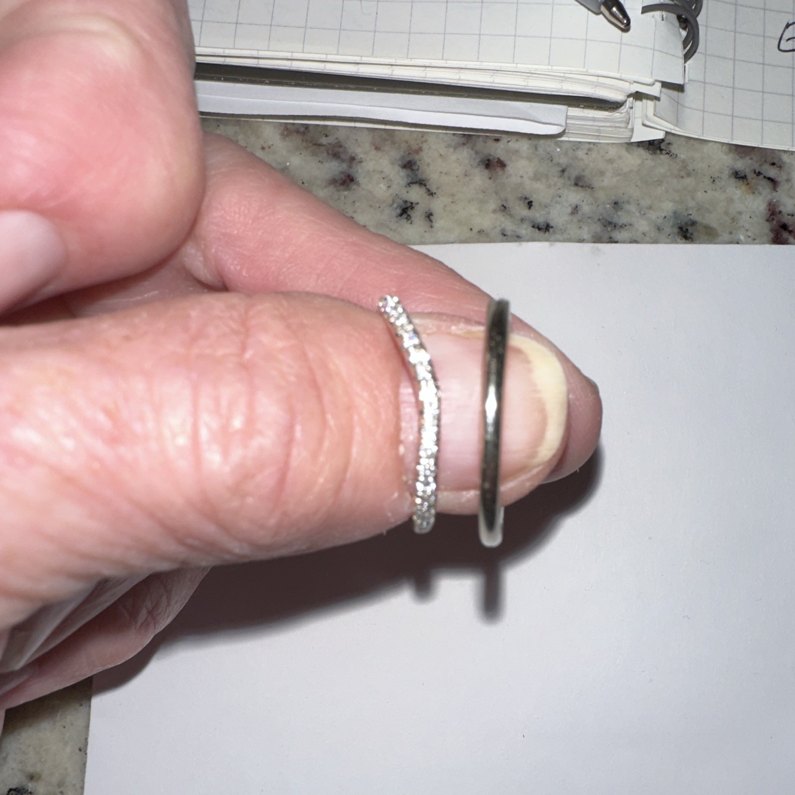 2 14k White Gold Natural Diamond rings 0.28ctw H VS2-SI1