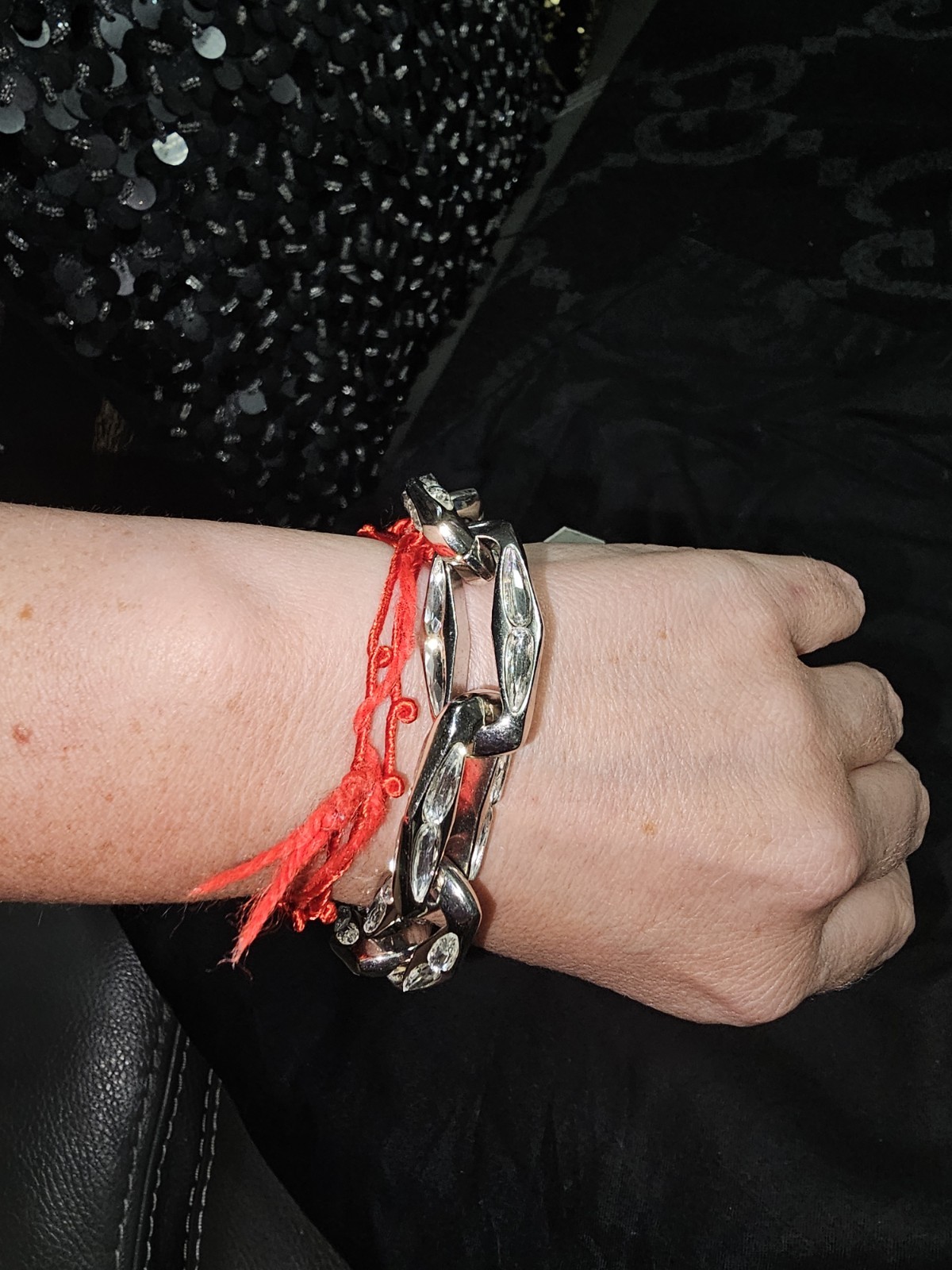 NEW YSL Saint Laurent Diamond Chain & ST Bracelet Authentic