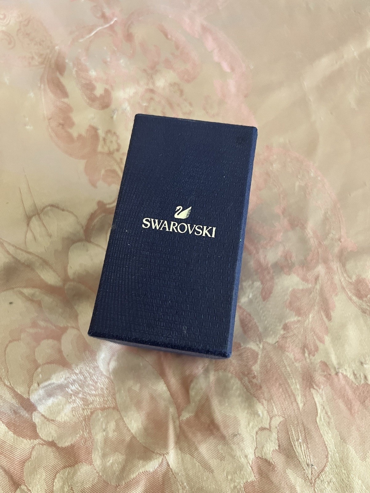 Authentic Swarovski Crystal Light Blue Adjustable Swan Bracelet With Box