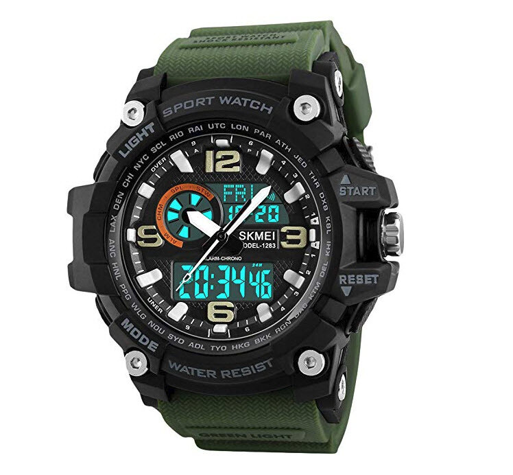 SKMEI Men’s Digital Analog Waterproof Sport Army Military Watch Wristwatch LED