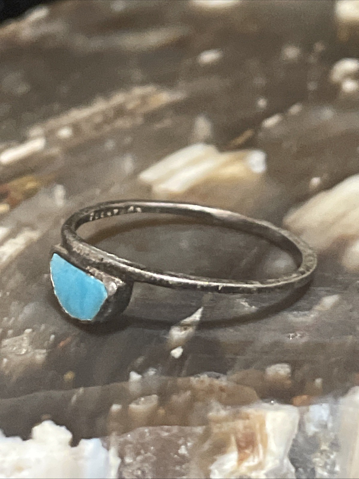 Pura Vida Costa Rica Designer Signed Sterling Silver Turquoise Ring Size 6.25
