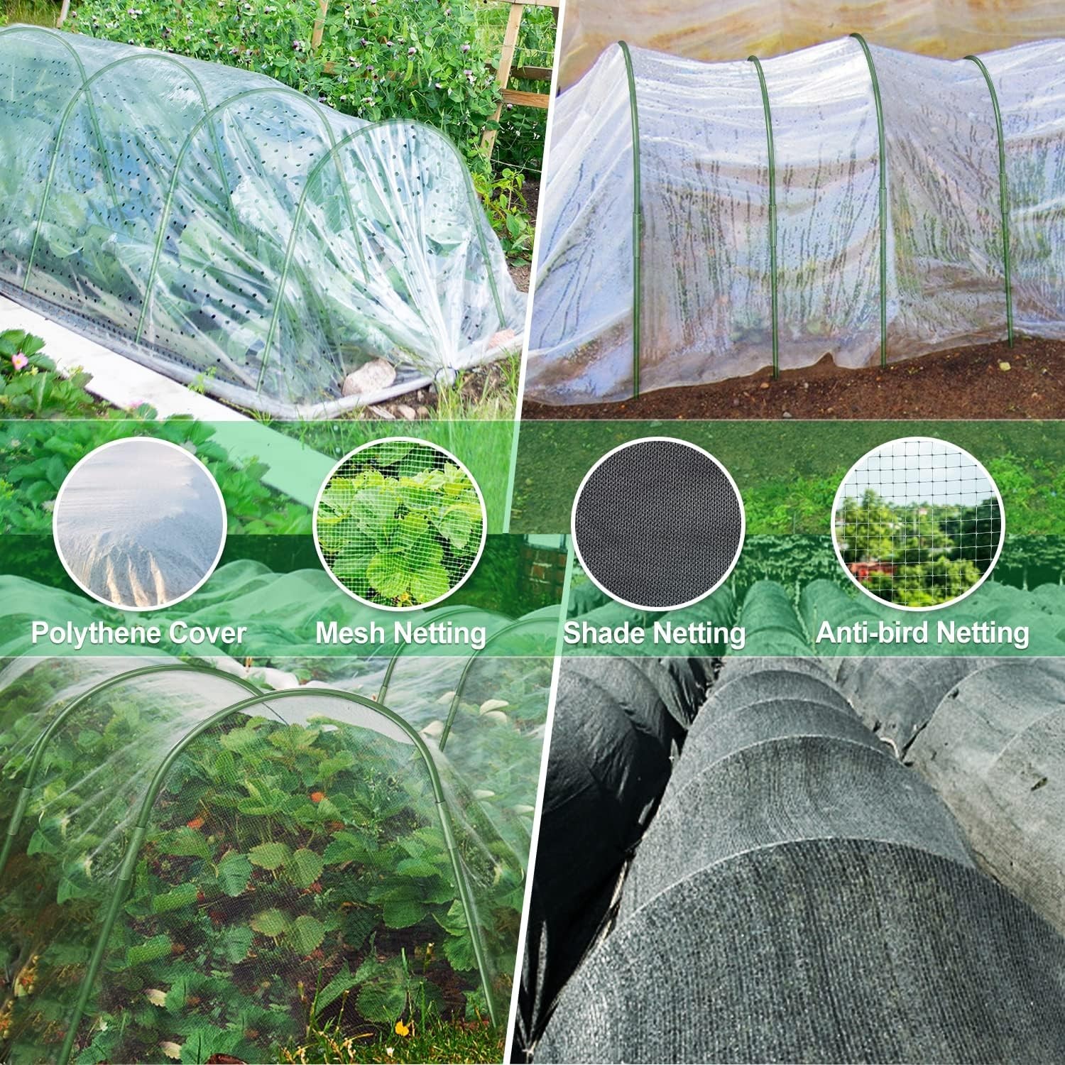 Space-Saving 6Pcs Greenhouse Hoops – Perfect for Indoor & Outdoor Gardening