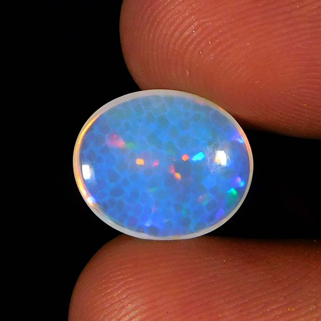 2.65Cts. Natural Play of Color Ethiopian Opal Oval Cabochon Reiki Gemstone