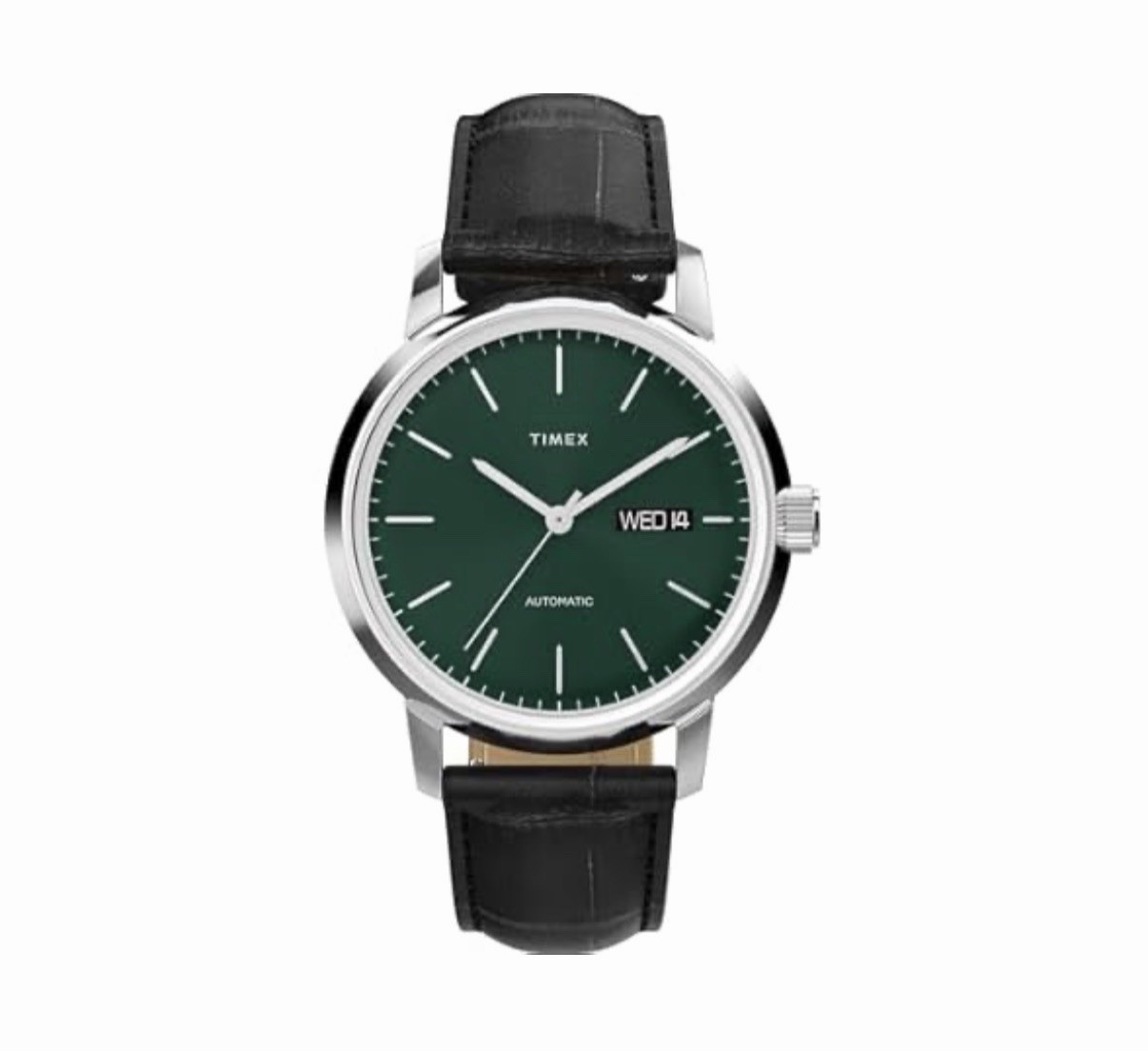 Timex Men’s Marlin 38mm Watch – Black Strap Green Dial Stainless Steel Case