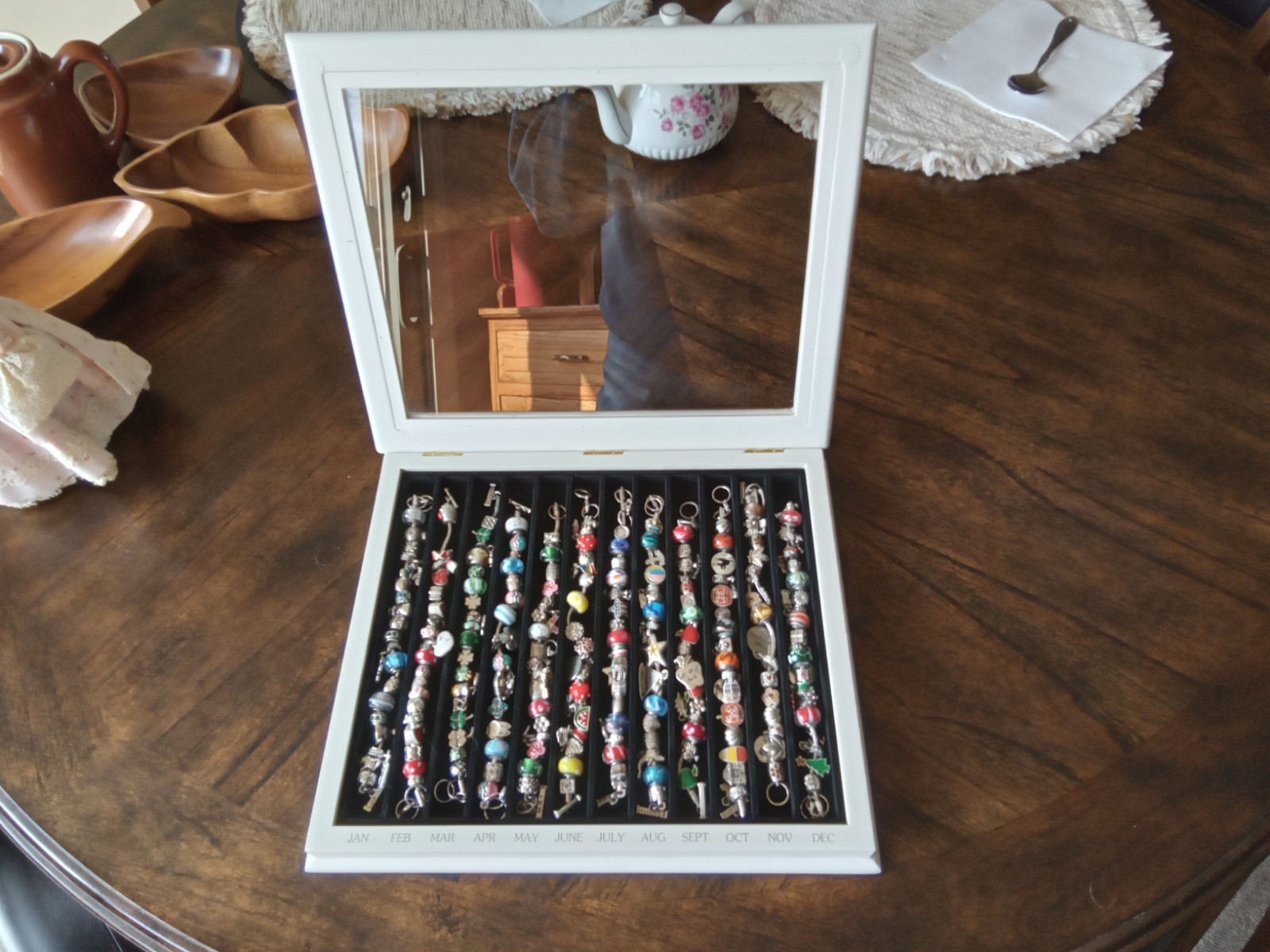 Willabee and Ward 12 Bracelet Set with Display Case (1)One Labled For Each Month