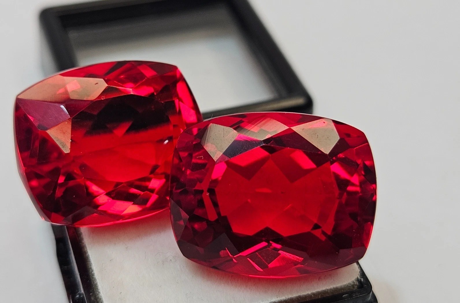 NATURAL Red Ruby Cushion Cut 53-55 Ct Pair Earring Making Loose GEMSTONE
