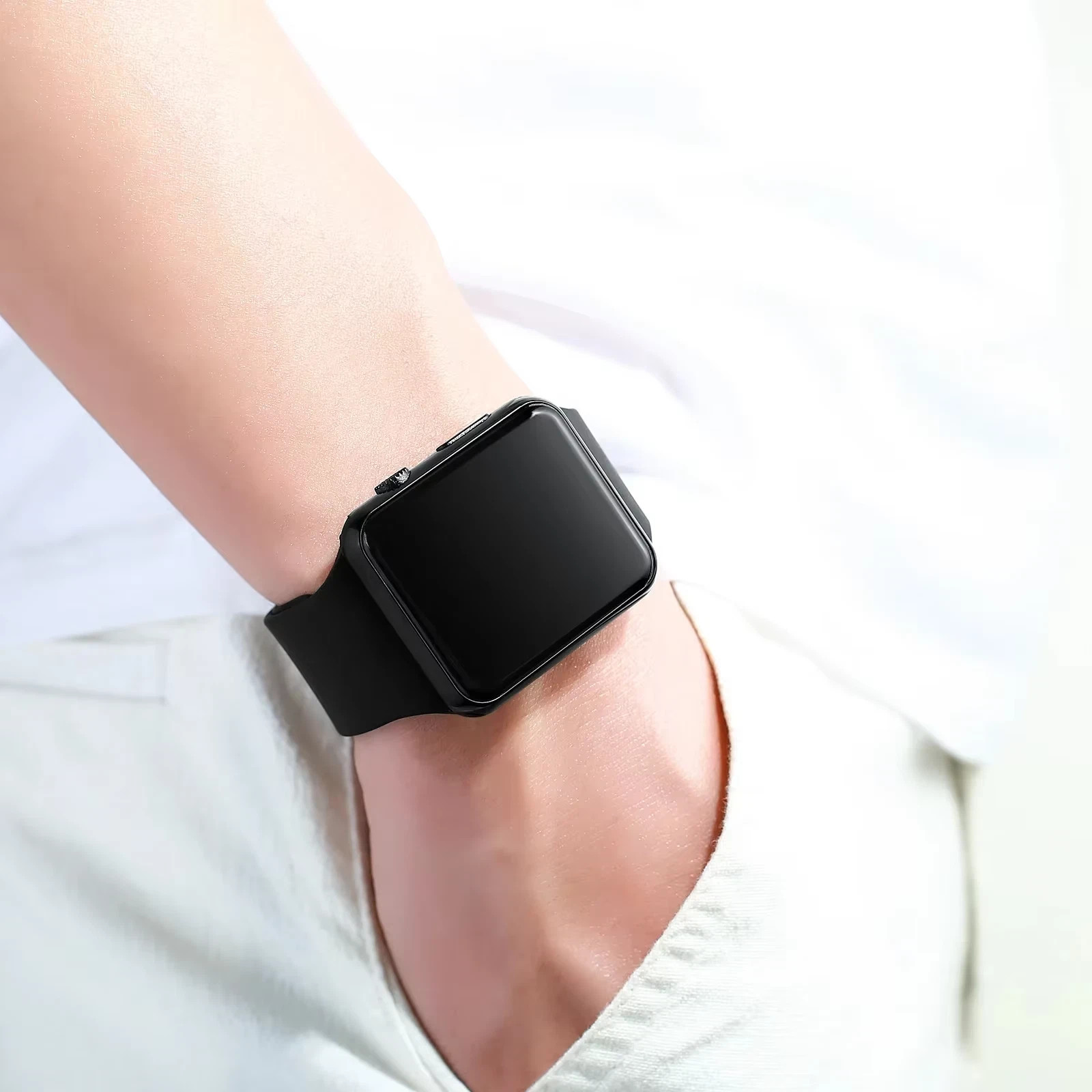 New Square LED Digital Watch Men Women Sports Electronic Wristwatch Student Unis