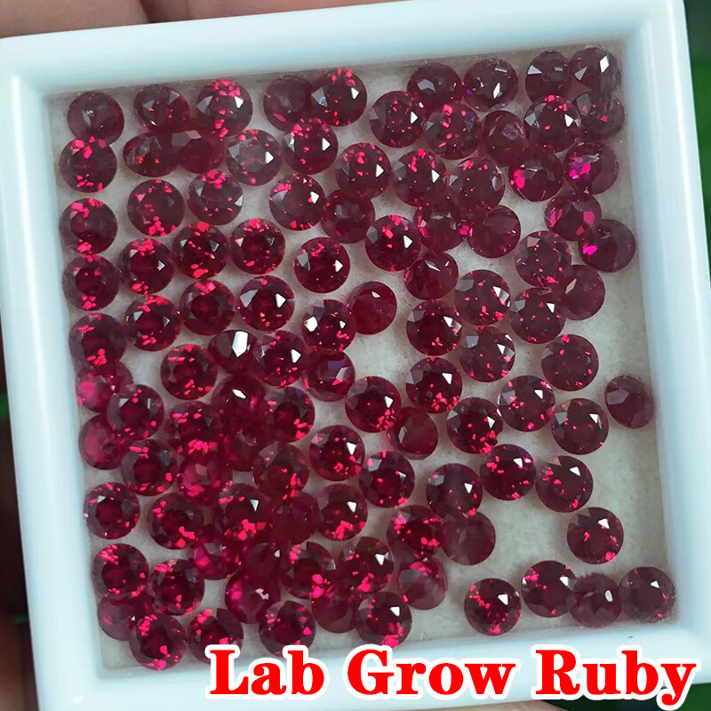 Blood Red Ruby AGL Certified Lab Grown Ruby Loose Gemstone Round Cut 0.3ct~4.3ct
