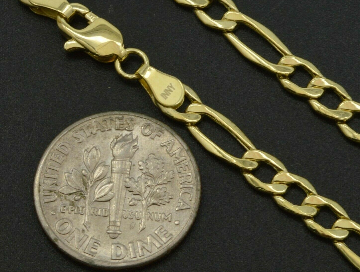 NEW 14k Real Yellow Gold 4.6mm figaro Link Chain 18″ 20” 22” 24″