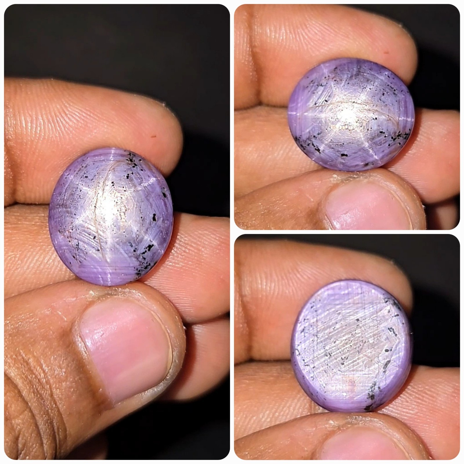 Natural 26.75 ct Star Ruby Pink Oval Cabochon untreated loose gemstone