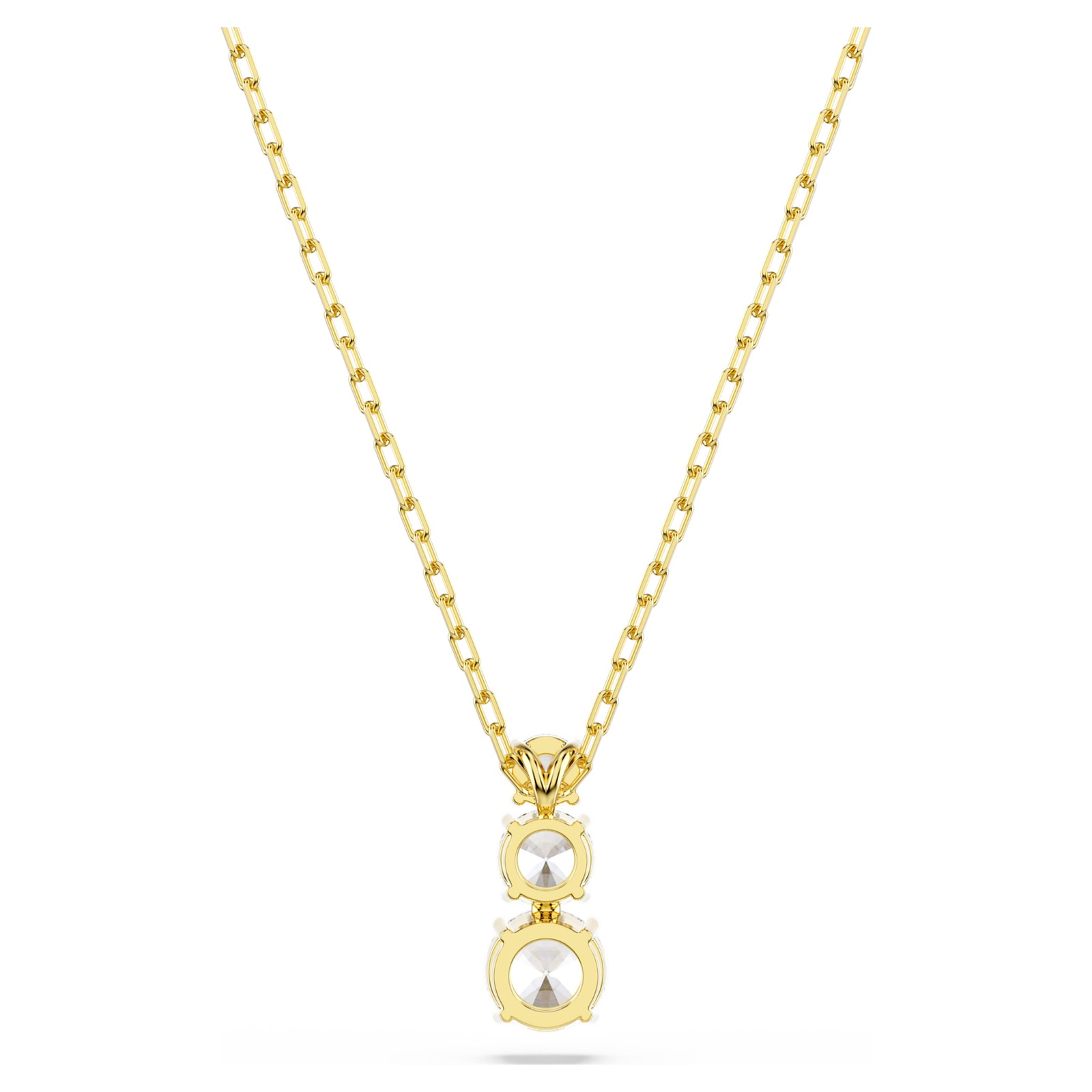 Swarovski Stilla Attract Pendant, Round Cut, White, Gold-Tone Plated 5723298