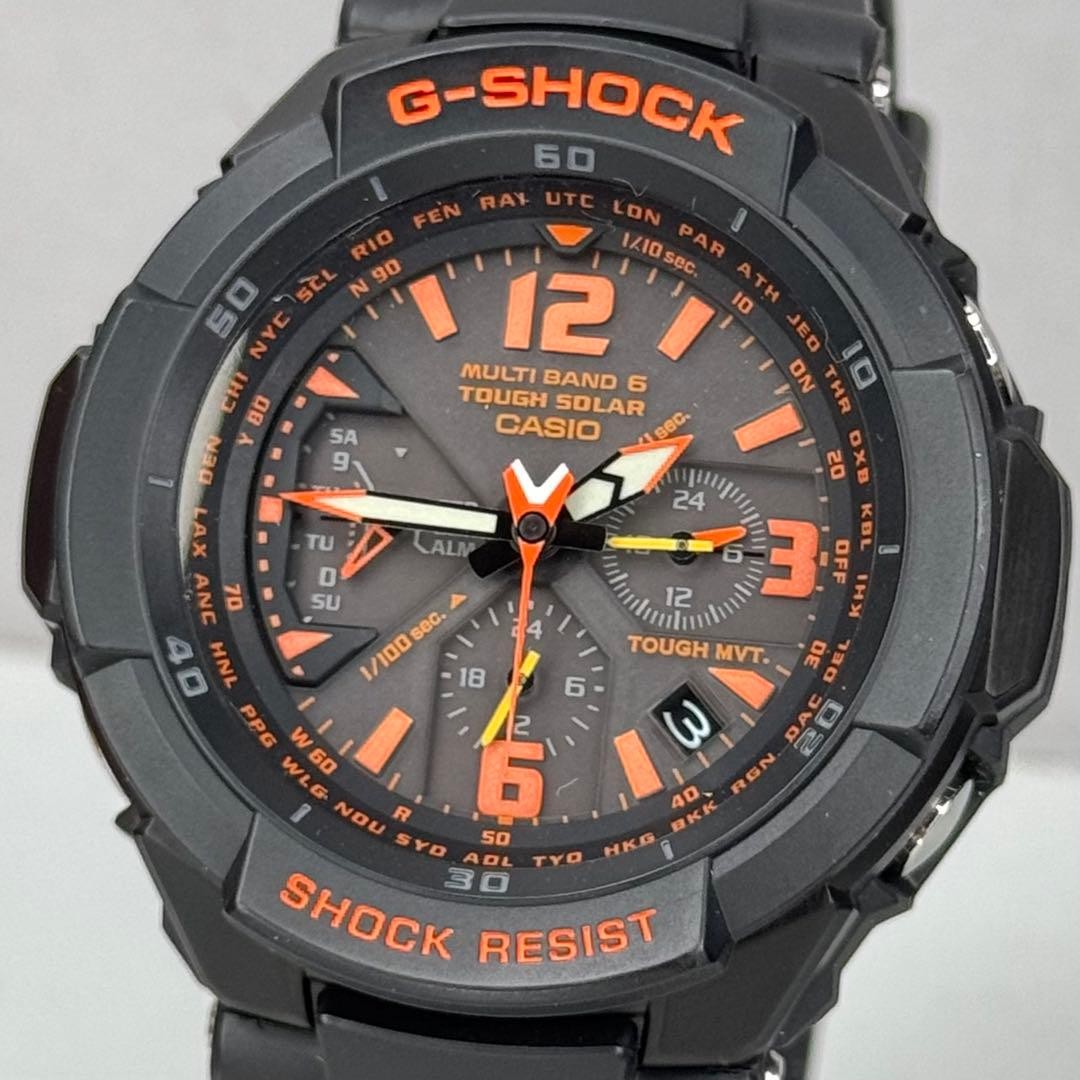 Casio G-Shock Gravity Master GW-3000B-1AJF Black Orange Used from Japan