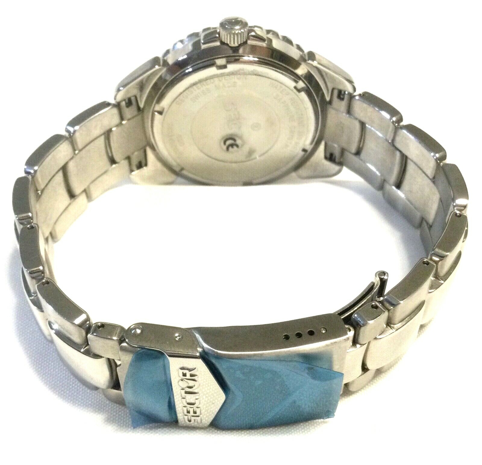 SECTOR NO LIMITS 450 SWISS MADE DIVER WATCH Black Dial Silver Markers Stainless