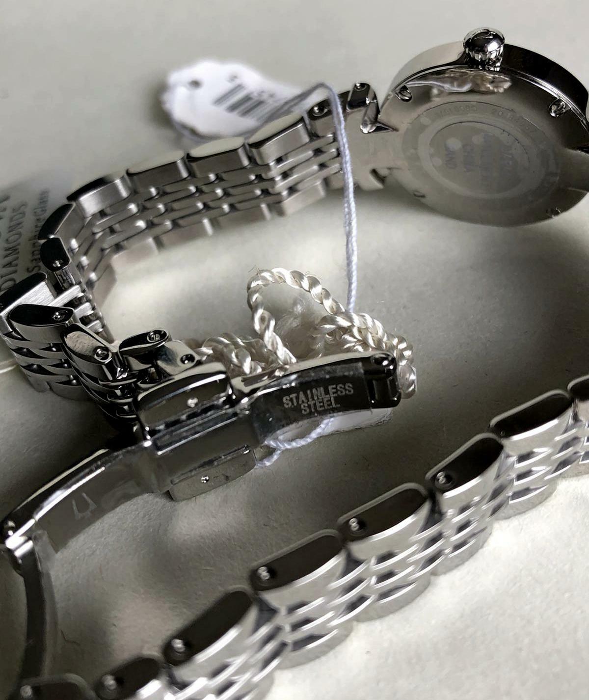 Bulova 96S169 Ladies Black Mother Of Pearl with Diamonds Wristwatch