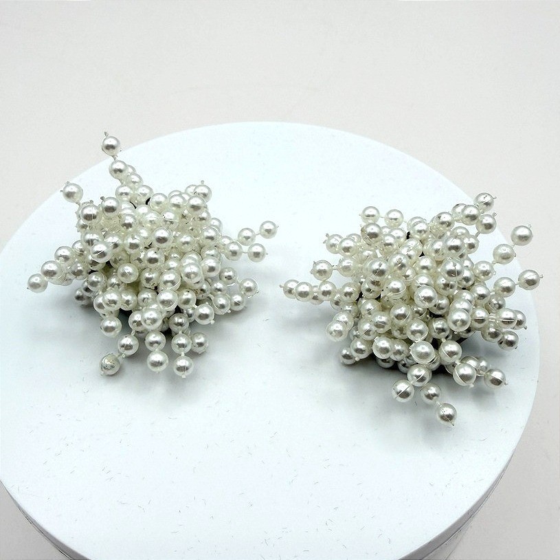 Vintage 90s Pearl Cluster Shoe Clips Wedding Footwear Embellishment Pair Jewelry