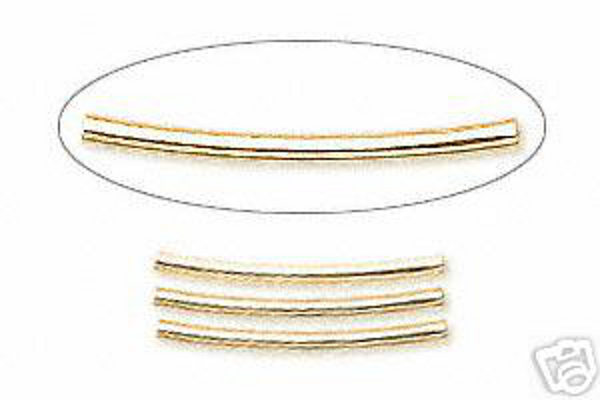 Tube Spacer Beads Gold Curved 21mm Jewelry Findings Lot of 30