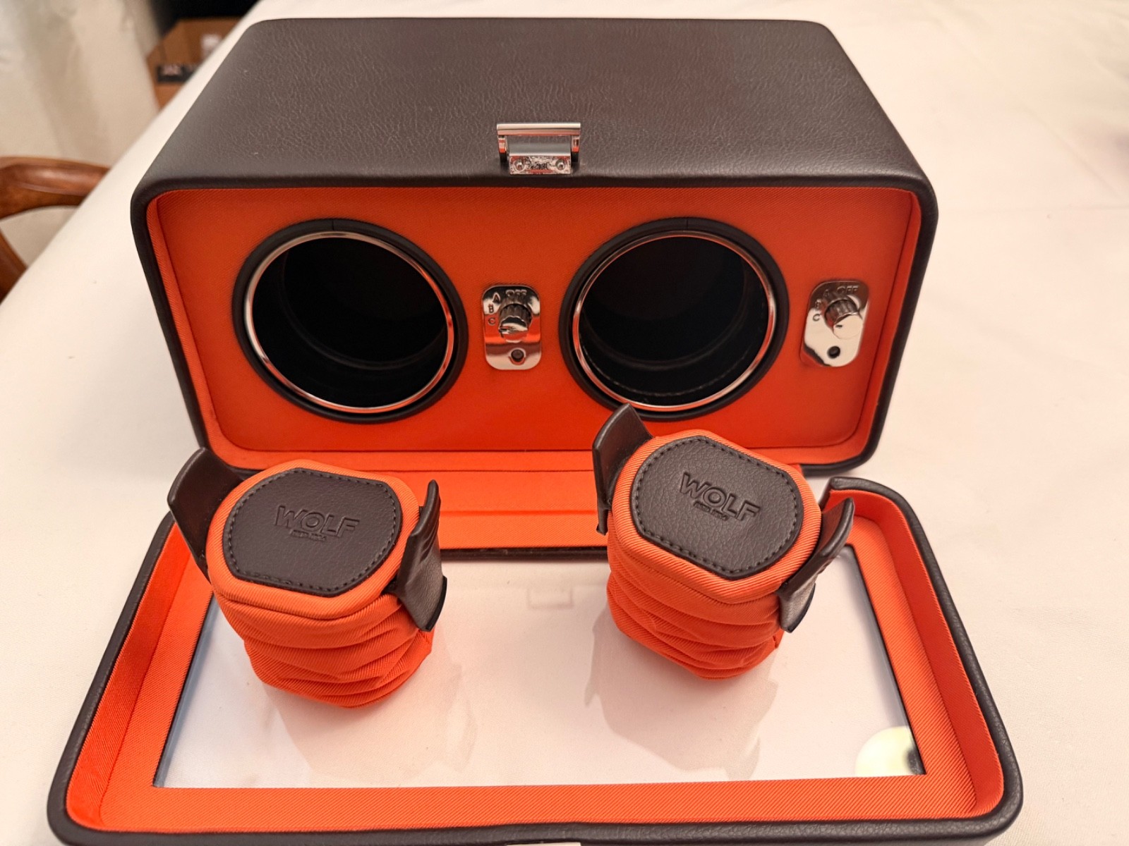 Wolf Windsor Double Winder Brown/Orange.
