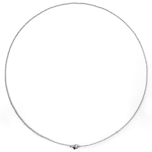 New Pure Titanium Necklace Wide 1.2mm Lightweight Anti Allergic Length 20 Inches