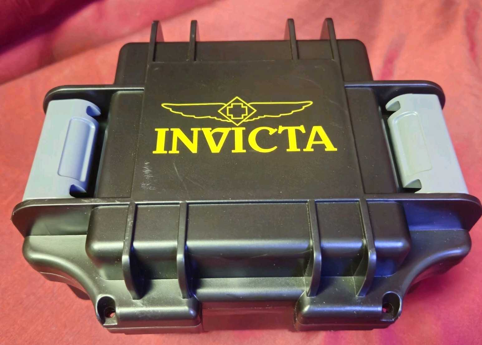 Invicta Pepsi Jubillee Watch Case – Single – Black With Gray – Yellow Lettering