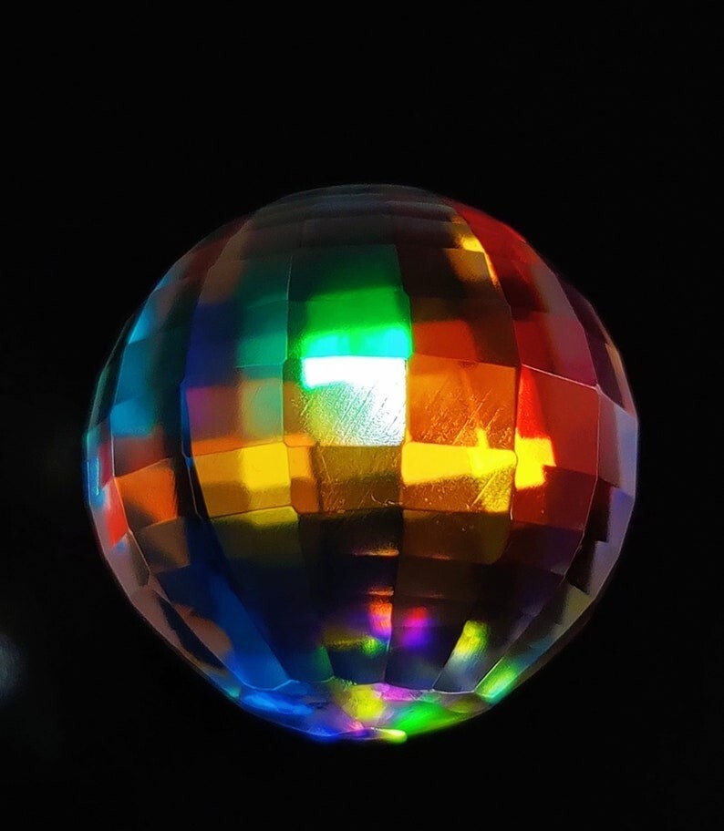 50.5 Ct+ Mystic Topaz Rainbow Color Natural Ball Shape Certified Loose Gemstone