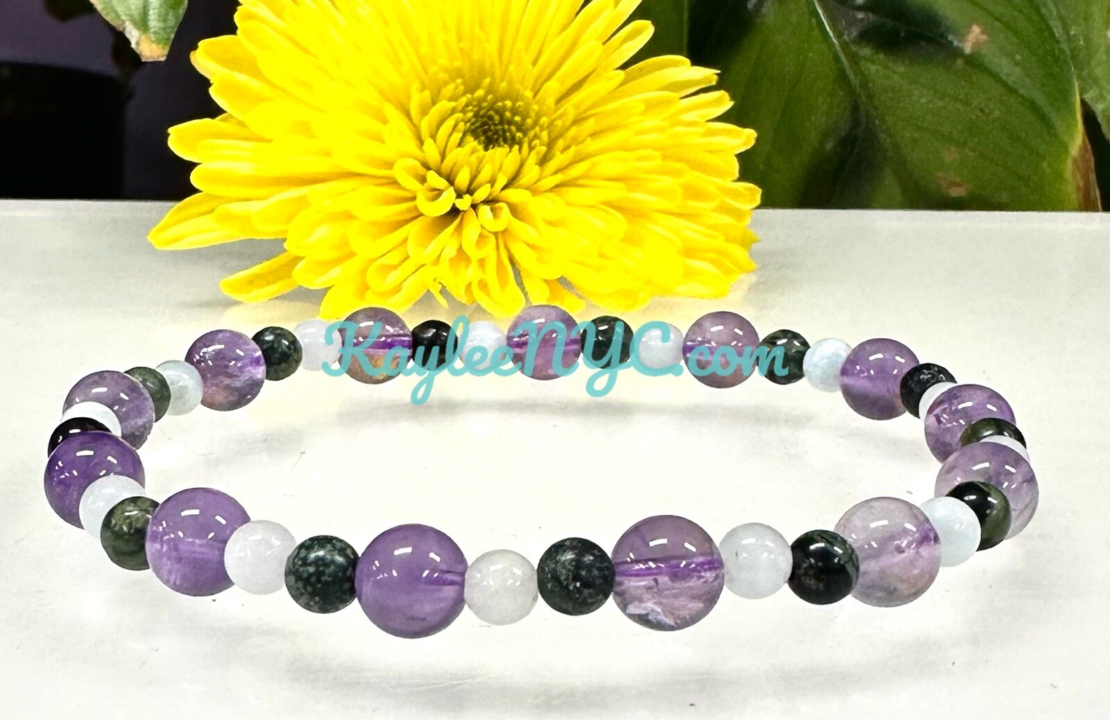Wholesale Lot 6 Pcs Natural Crystal Pisces Zodiac Stretch Bracelet Healing