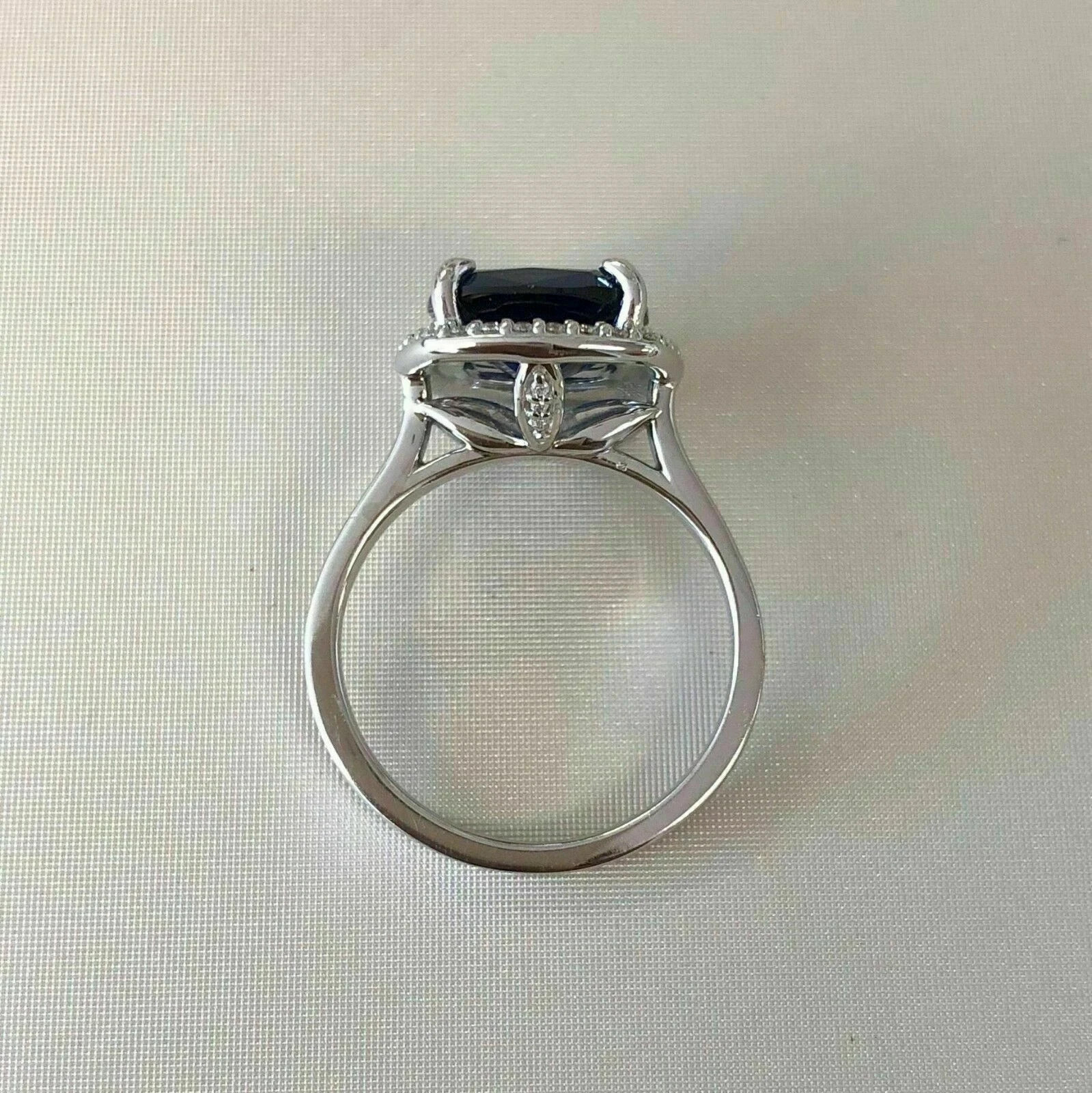 2.1Ct Cushion Cut Lab Created Sapphire Women Wedding Ring 14K White Gold Plated