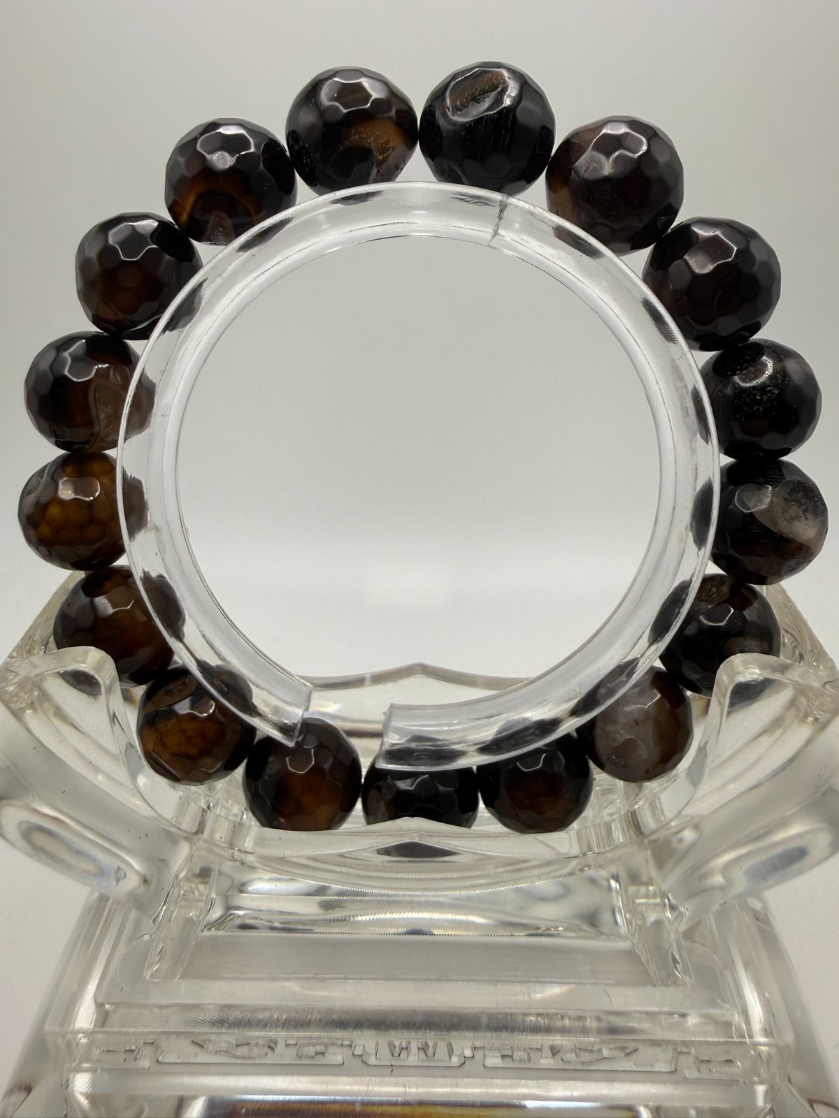 Natural Indonesian Agate Faceted – 12mm – A12-1807