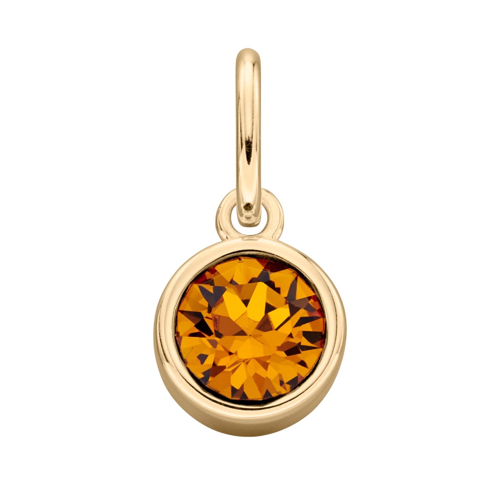 Crystal Birthstone Pendant 9ct Yellow Gold Plated Hallmarked All Months