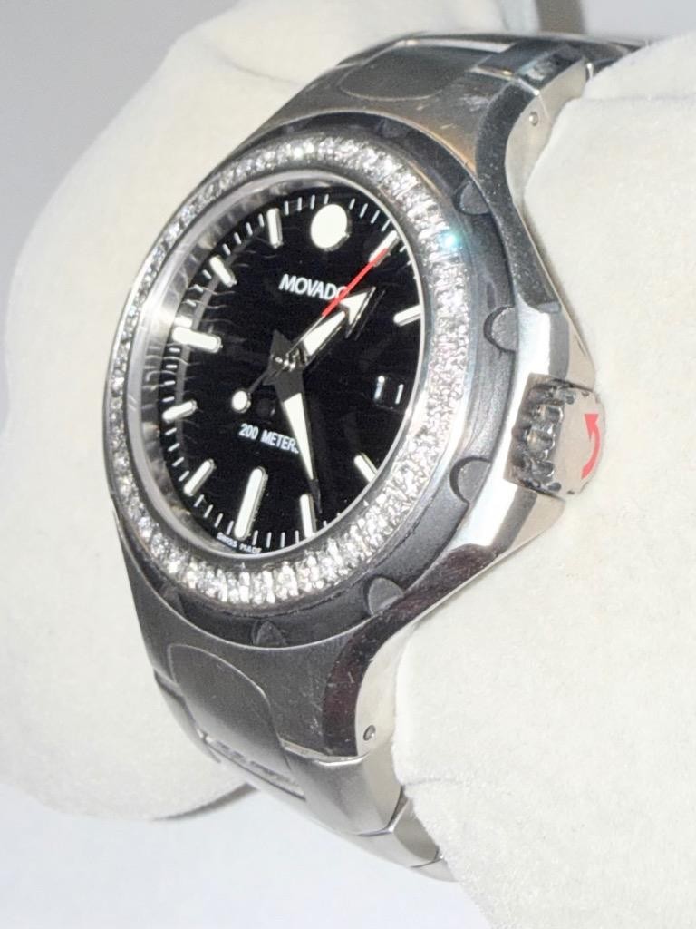 MOVADO MEN’S 45MM SERIES 800 LAB GROWN DIAMOND QUARTZ WATCH