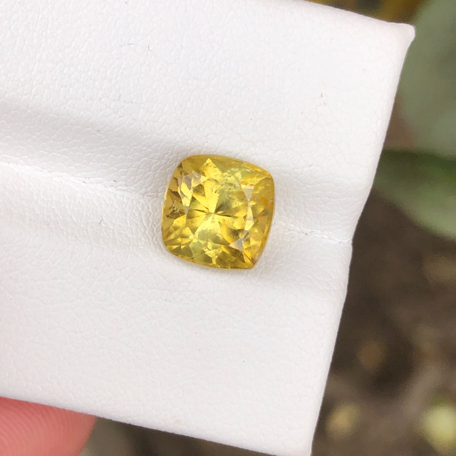 Natural 3.00 CT Yellow Tourmaline From Afghanistan Cushion Cut Loose Gemstone