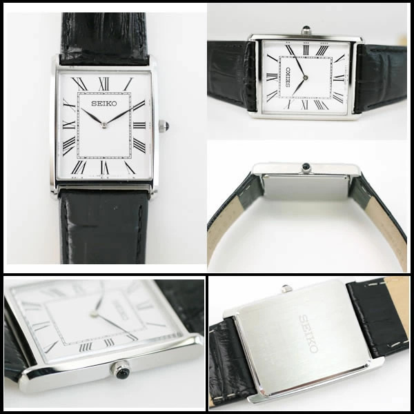 Seiko SWR049 Essentials Mens Quartz Watch Leather Strap Authentic Genuine