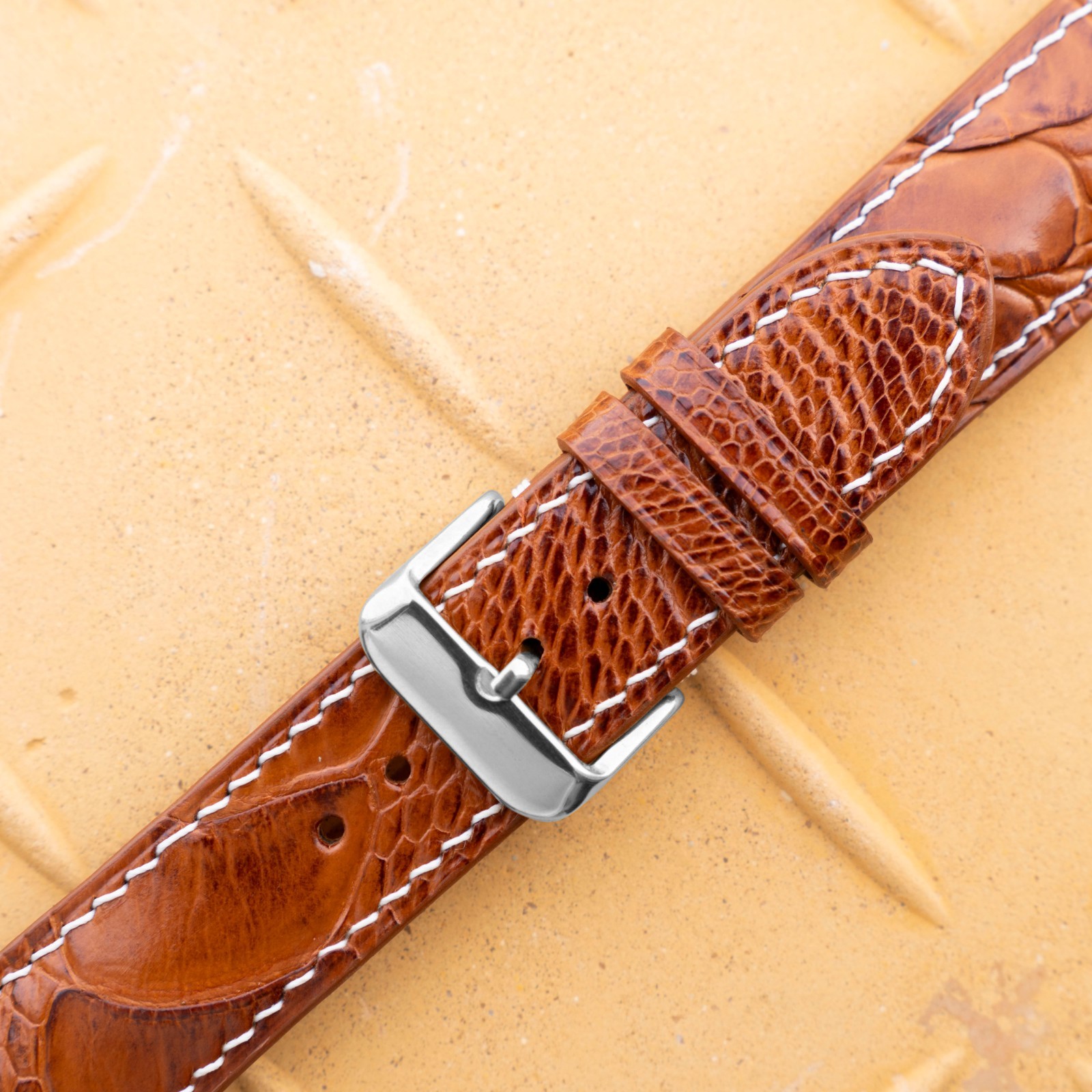 Genuine Light Brown Ostrich Leather Watch Strap Leg Leather Band Men’s 14-26mm