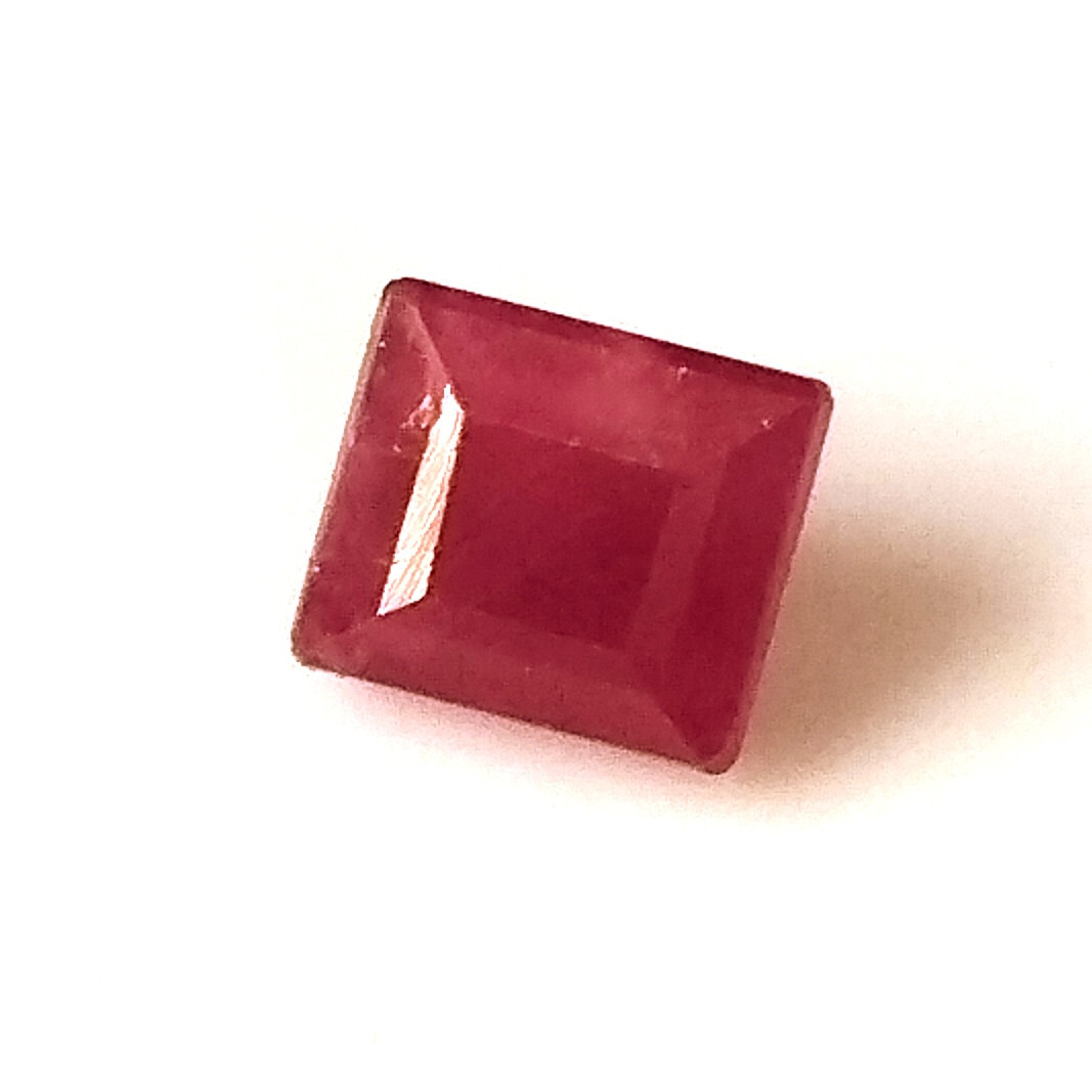 2.15 Carat 6.8X6 mm Natural Unheated Baguette Cut Ruby Faceted Loose Gemstone
