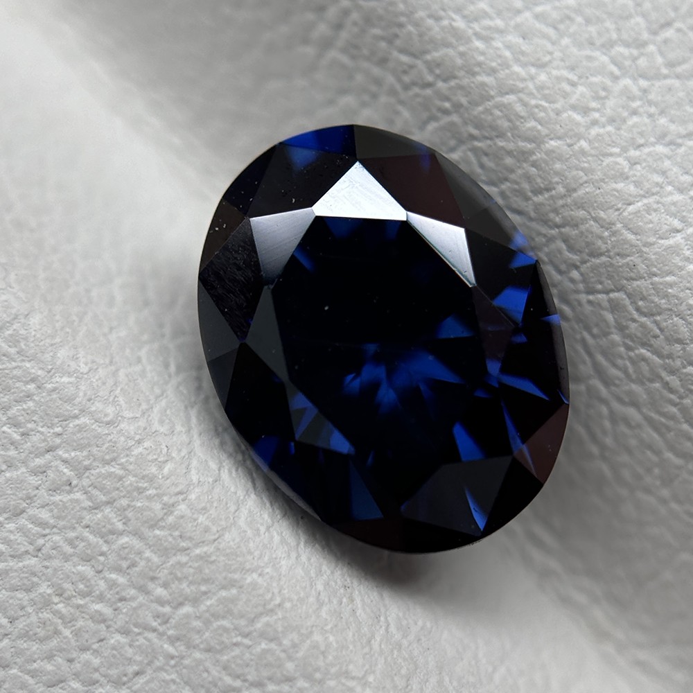 1PCS 2x3mm-12x16mm Oval Shaped GRA Certificate Sapphire Color Loose Moissanite