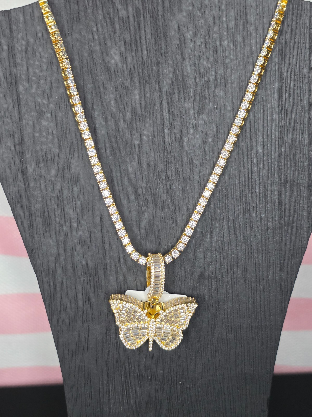 VVS Moissanite Tennis Chain 3mm w/ 2.6ctw Butterfly