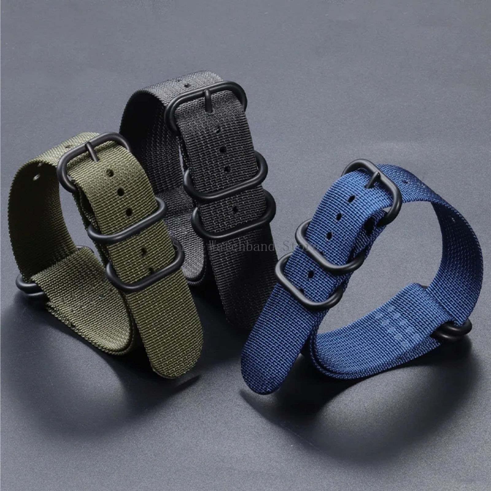 18mm 20mm 22mm 24mm Ballistic Durable Military Nylon Wrist Watch Band Strap New