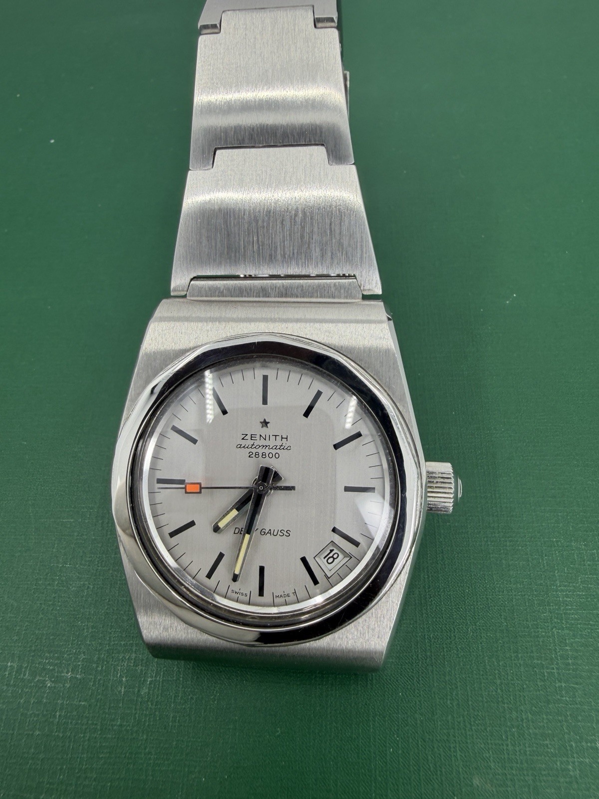 Uncommon 1970s Zenith Defy Gauss 38mm Steel Watch