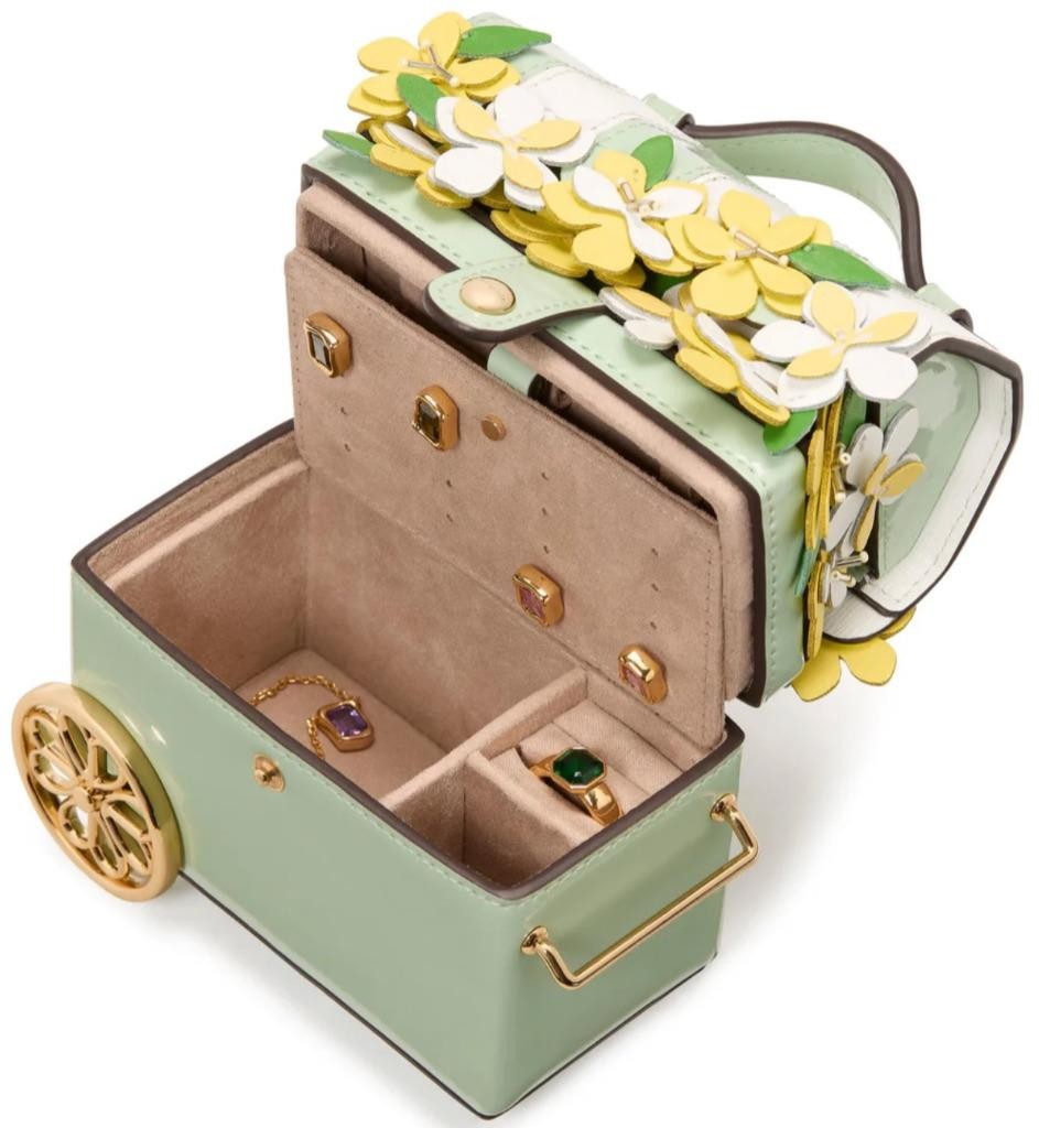 KATE SPADE FRESH PICKS EMBELLISHED LEATHER JEWELRY CASE KK739 NWT $298