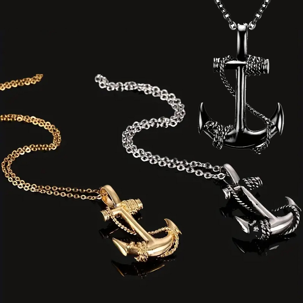 Anchor Necklace Pendant Jewelry Nautical Navy Boating