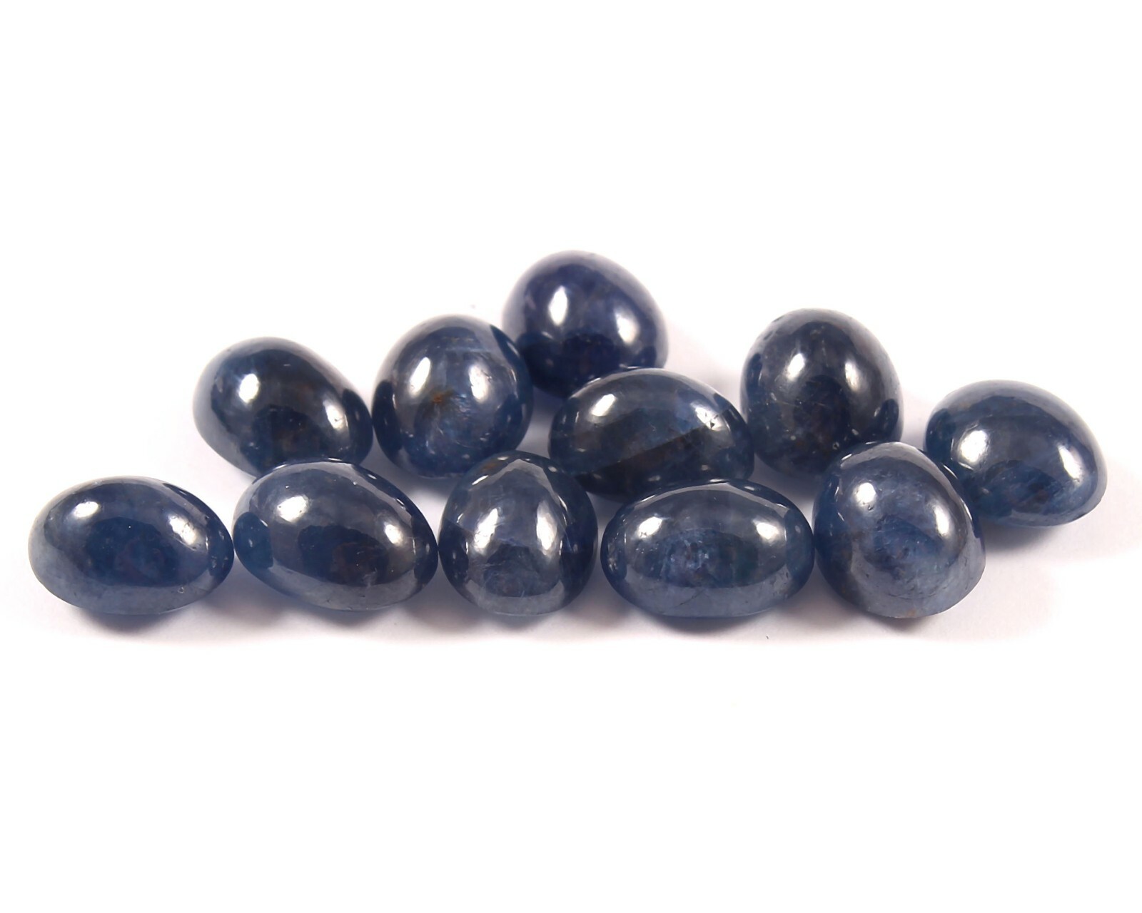100%Natural Blue Burma Sapphire Cabochon Smooth Polish Loose Gemstone 11 Pcs Lot