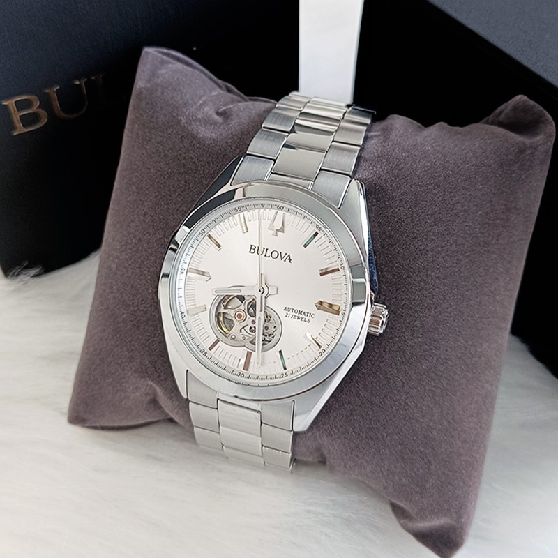 Bulova Classic Surveyor 96A274 White Chronograph Men’s Automatic Watch 42MM New