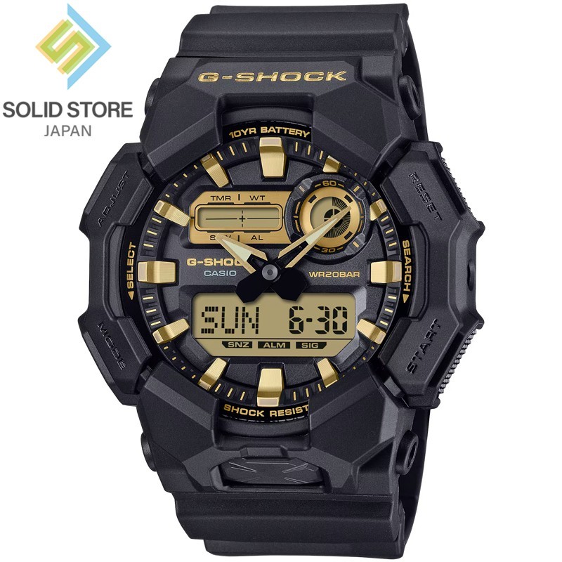 CASIO G-SHOCK GA-010GB-1A9JF Black and Gold Series Analog Digital Watch 51.9mm