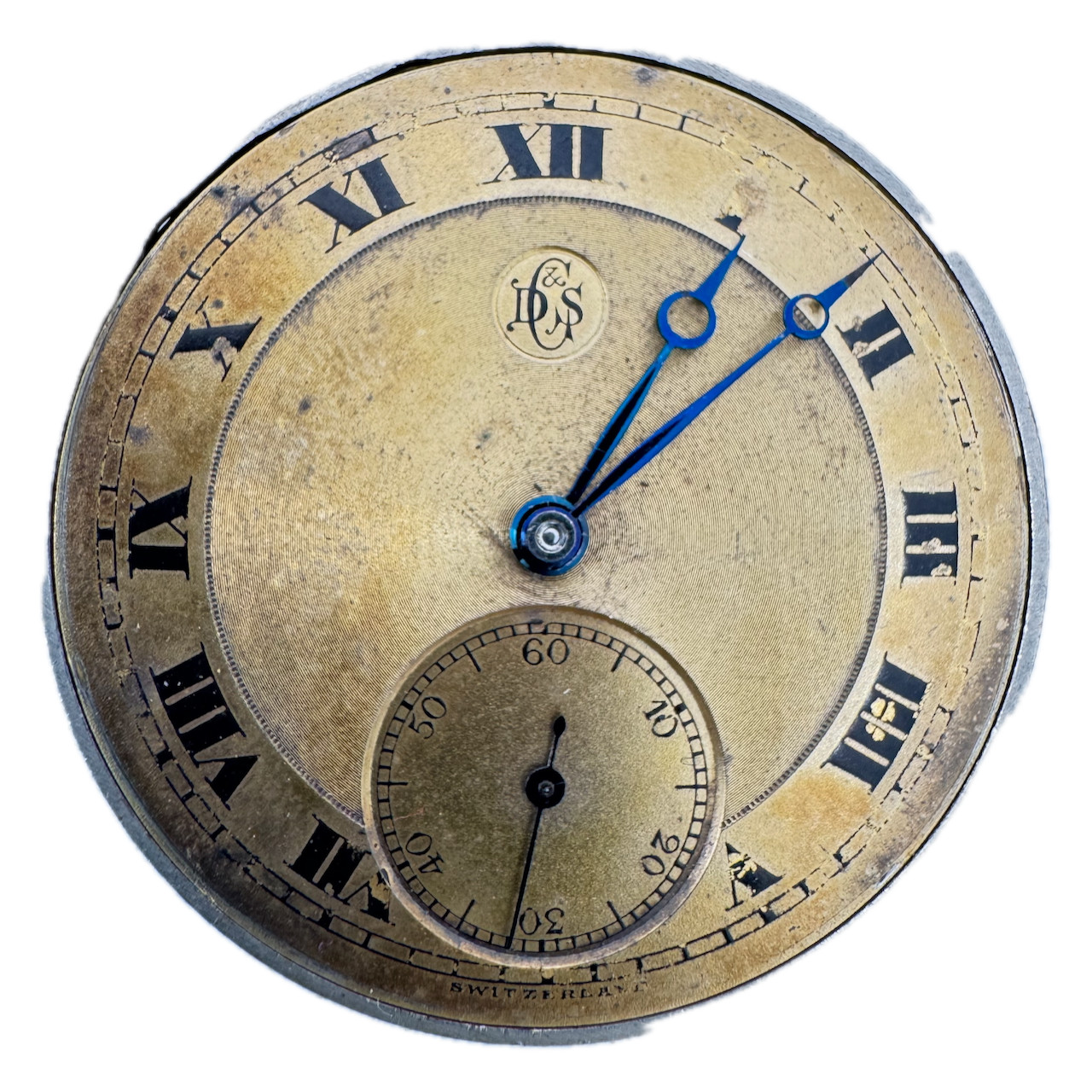 Antique 12s Dietrich Gruen Primo 17 Jewel Mechanical Pocket Watch Movement