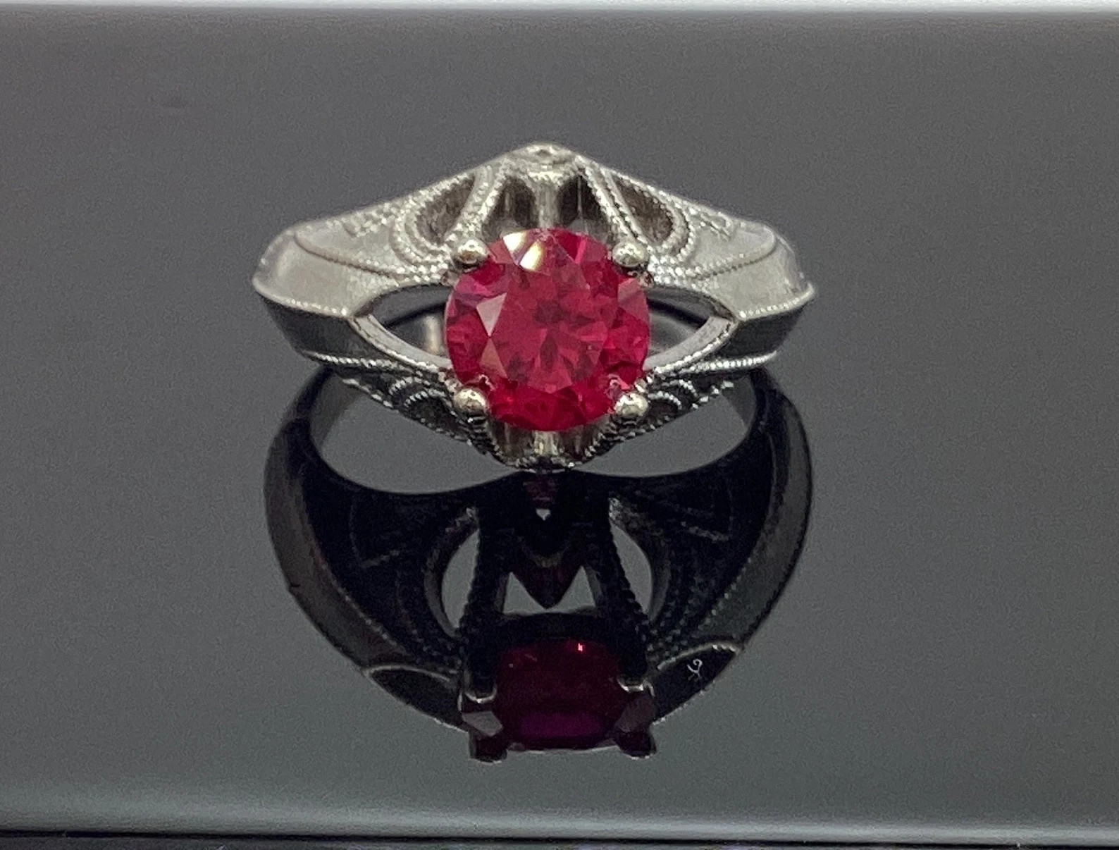 1ct Pink Sapphire Ring Antique 1950s Vintage Pinky Estate Size 6