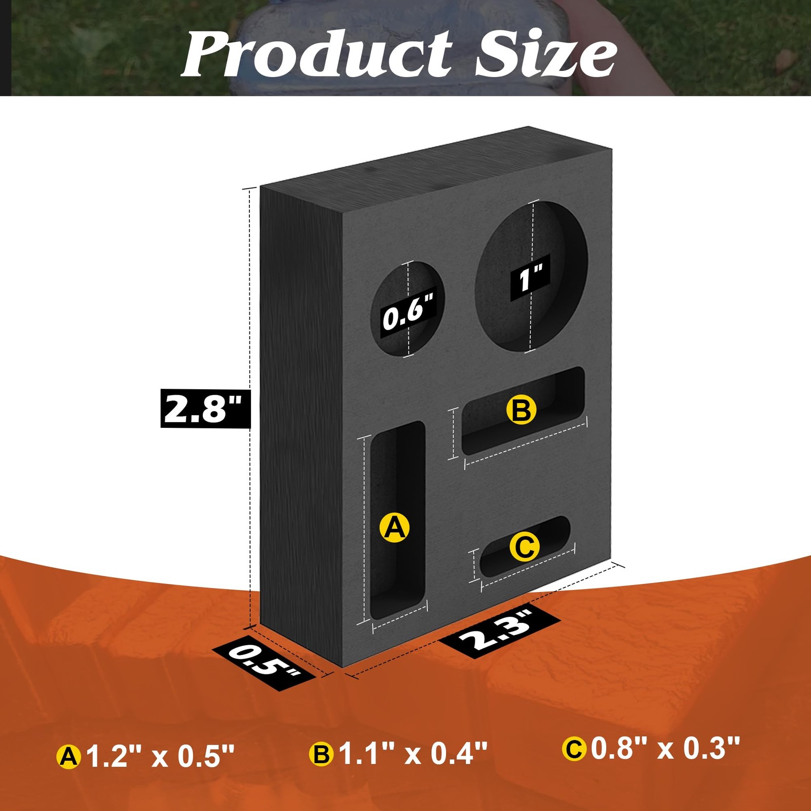 5-in-1 Graphite Casting Ingot Mold for Melting and Refining Silver, Brass, Zi