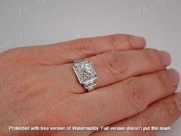 2.30Ct Round Lab-Created Diamond Engagement Ring 14K White Gold Finish