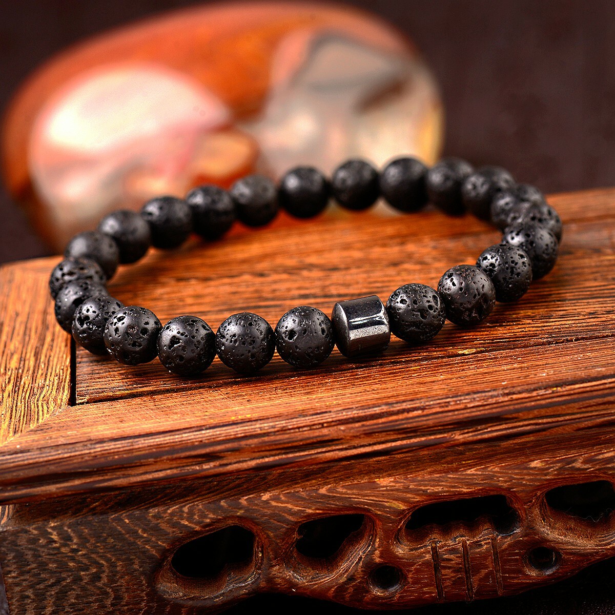 Men Women Natural Round Gemstone Bead Handmade Beads Charm Jewelry 8MM Bracelet