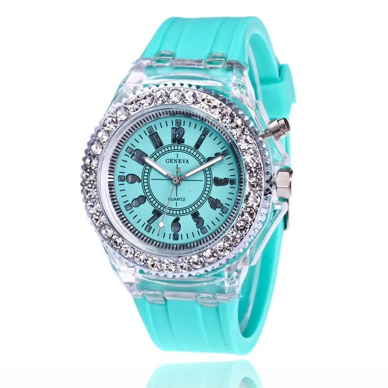 LED Light Luminous Silicone Watches Women Men Kids Fashion Casual Wristwatch Gif